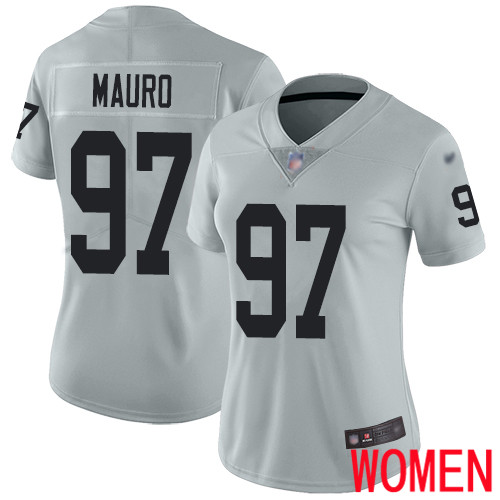 Oakland Raiders Limited Silver Women Josh Mauro Jersey NFL Football 97 Inverted Legend Jersey